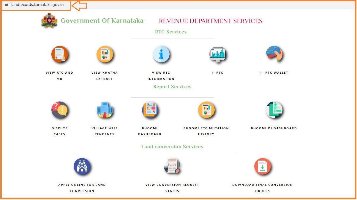 Bhoomi Karnataka RTC, Pahani, Mojini V3, Land Records karnataka gov in