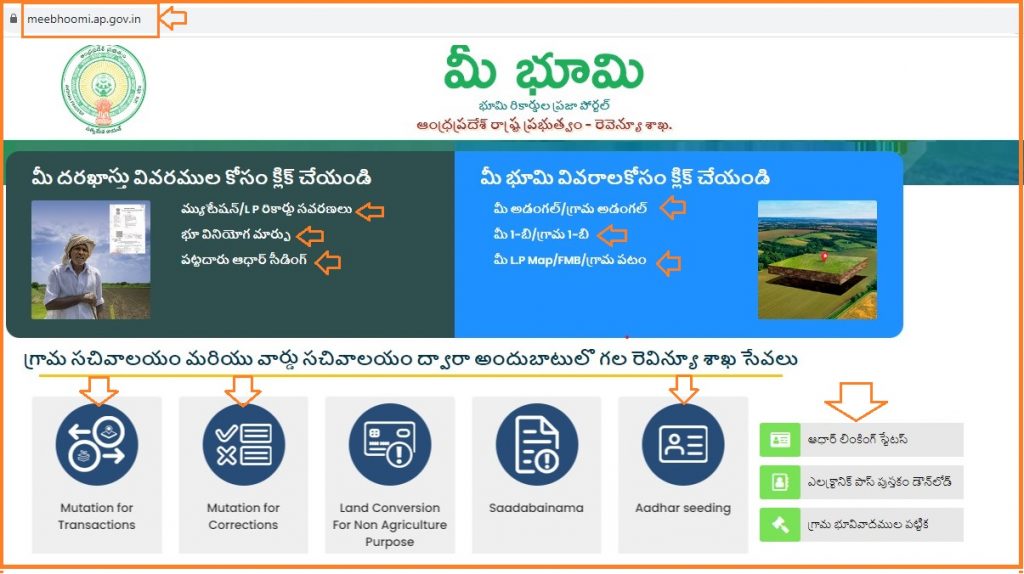 AP Meebhoomi 1B, Meebhoomi Adangal, Passbook 2024, FMB